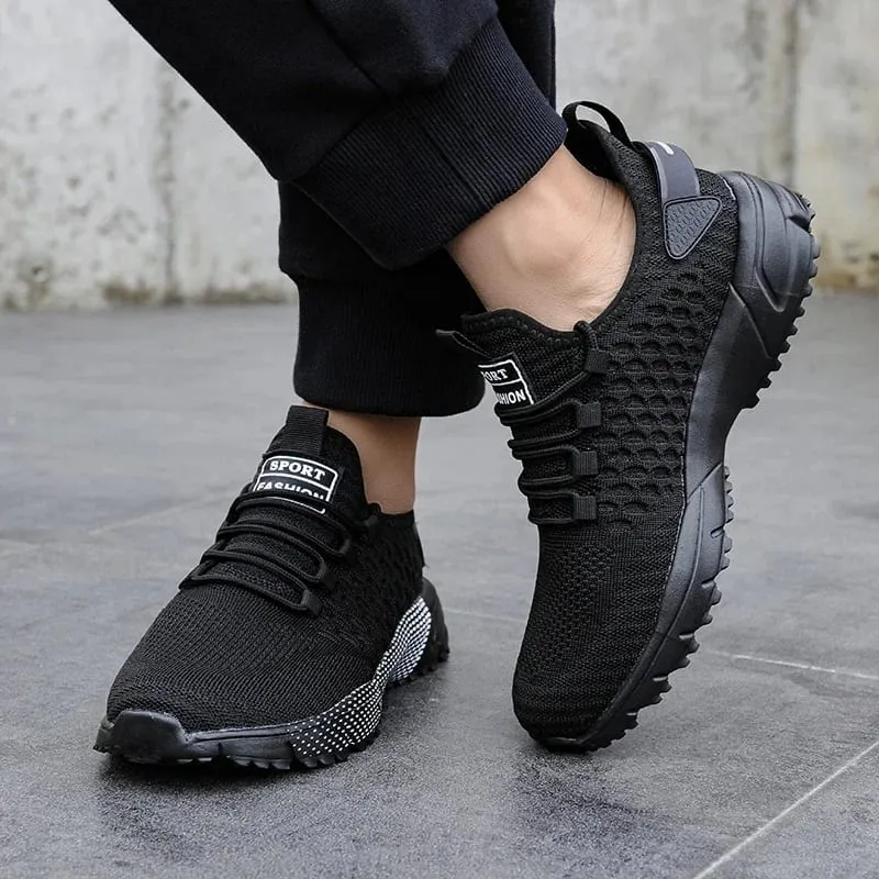 Men's Mesh Shoes Unique Grid Trend Design Breathable Comfortable Running Shoes Summer New Track Field Basketball Sports Shoes — image 4