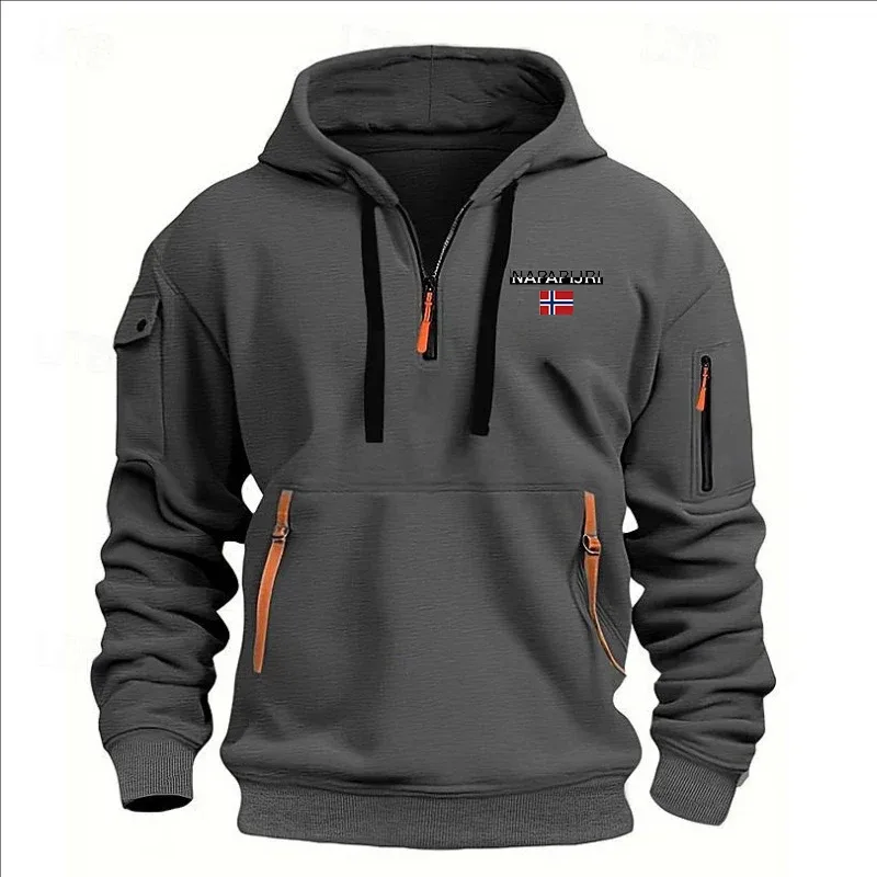 Men's and Women's Printed Hooded Sweatshirts Loose Pullover Black Camel Fashionable Spring and Autumn Hoodies for Men and Women — image 16