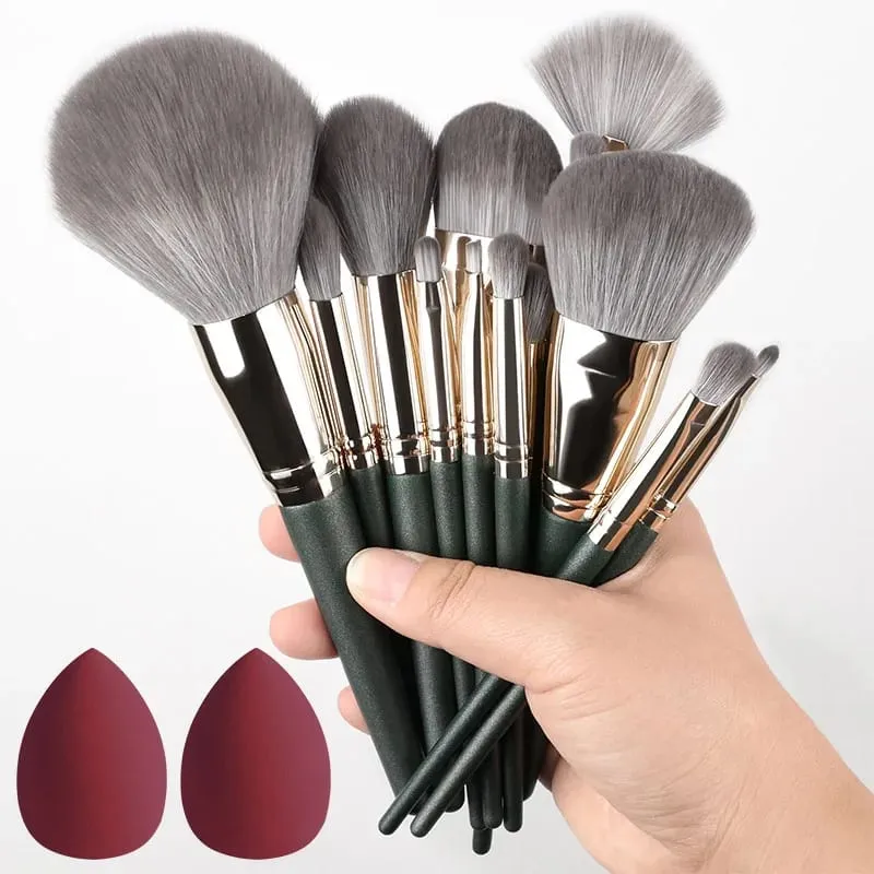10/14Pcs Makeup Brushes Set EyeShadow Foundation Women Cosmetic Loose Powder Blush Super Soft Blending Make Up Brush Beauty Tool — image 27