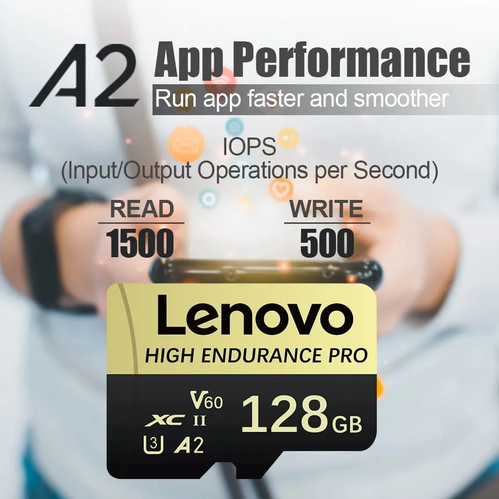 Lenovo High Speed Class 10 Mini SD-hukommelseskort 256GB Micro TF-kort til smartphone - 32GB 64GB 128GB 256GB 512GB Tilgængelige muligheder — image 4