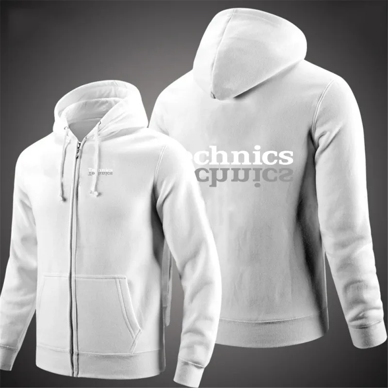 2025 High Street Solid Color Coat Spring And Autumn Man's Leisure Versatile Hoodies Technics DJ 1200 Logo Print Fashion Jacket — image 9