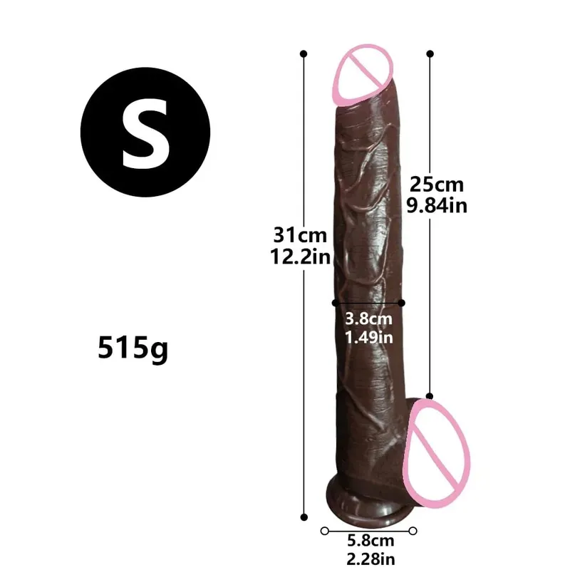 13.3in Super Long Penis Dildo Realistic Soft Dildo With Suction Cup Anal Sex Toys For Men Women Masturbator Huge Phallus — image 10
