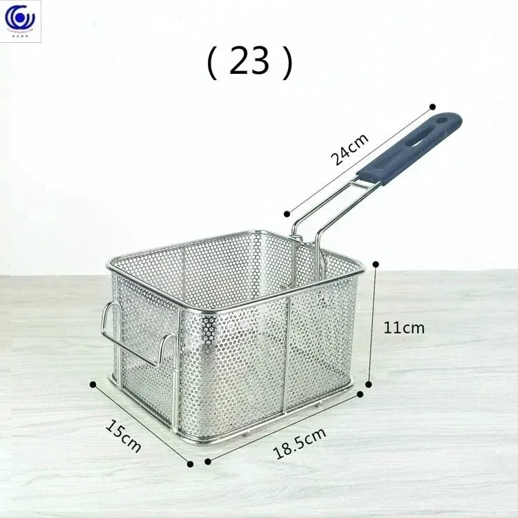 Stainless Steel Fryer Screen French Fries Frame Square Filter Net Encrypt Colander Shaped Frying Basket Fryers Meshed — image 32