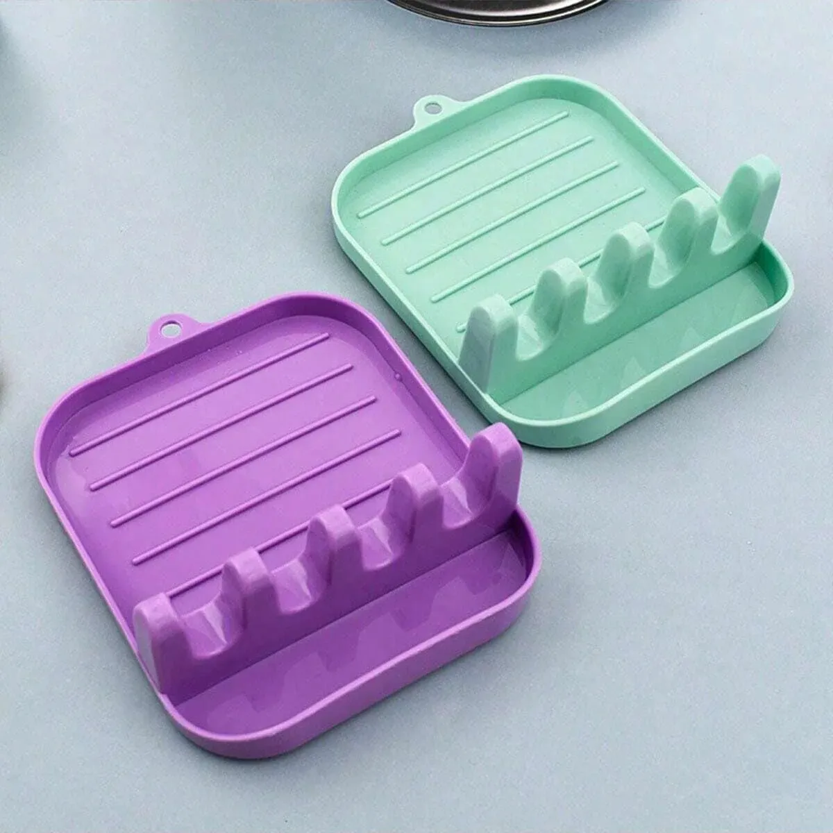 1pc Household Multifunctional Spatula Rack Kitchen Shovel Spoon Storage Rack Sitting Cutting Board Spatula Pot Cover Shelf — image 4