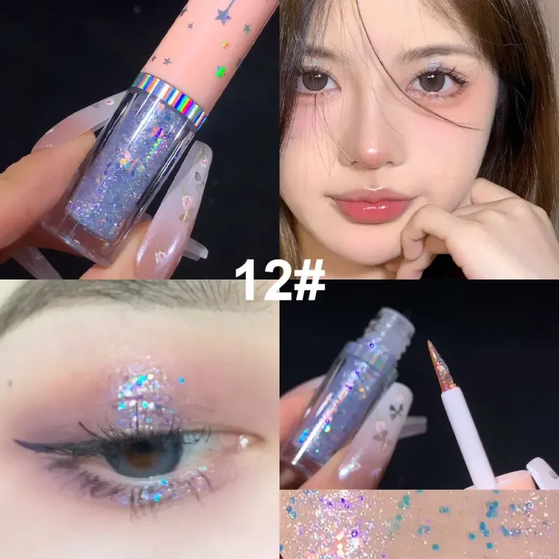 Blue Sequins Liquid Eyeshdaow Glitter Gel Shiny Metallic Eyeliner Pen Diamond Shimmer Waterproof Eye Beauty Party Makeup Tool — image 18