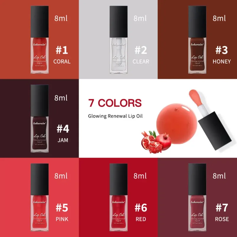 Lipgloss Mirror Lip Glaze Jelly Pout Lip Tint Long Lasting Moisturizing Shine Lipgloss Lip Makeup