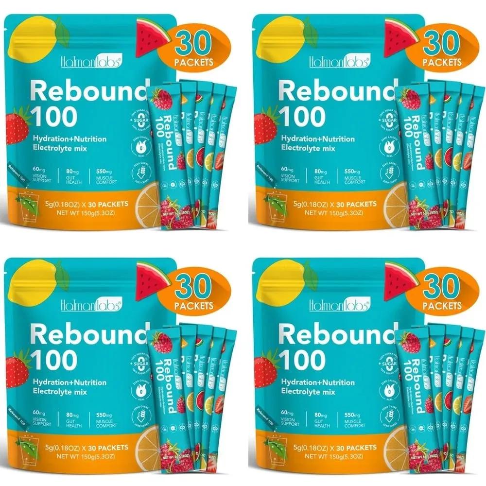 Rebound 100 elektrolytpoeder voor hydratatie Spiercomfort met nul suiker en calorieën Energiedrankmix voor trainingen 30 stuks — image 10