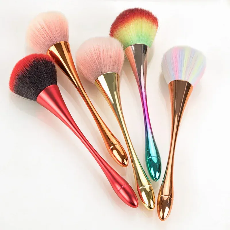 Rose Gold Powder Blush Makeup Brushes Professional Make Up Brush Soft Hair Large Nail Dust Cleaner Manicure Cosmetic Beauty Tool — image 2