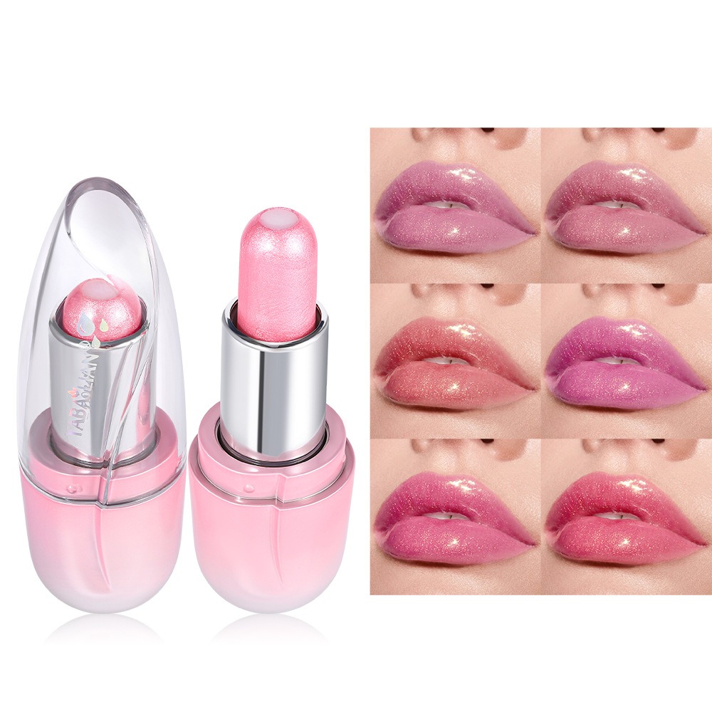 6 Colors Pearlescent Mirror Jelly Lipstick Waterproof Long Lasting Matte Velvet Shiny Sandwich Lip Stick Balm Makeup Cosmetics — image 3