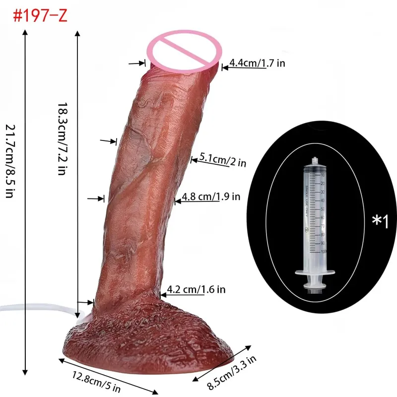 Lifelike Squirting Penis Silicone Ejaculation Large Realistic Dildo With Sucker Skin Touch Anal Sex Toys For Women — image 20