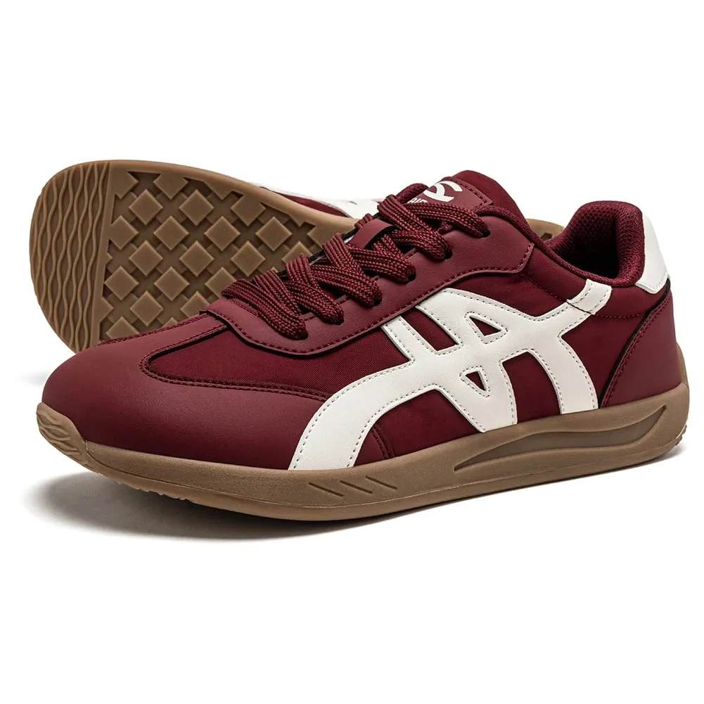 Sapatos descalços unissex de largura larga tênis de couro artificial clássico retro minimalista sapatos de caminhada — image 3