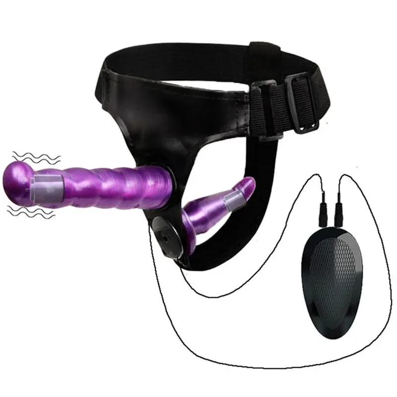 Strap On Big Dildo Vibrator Strapon Ultra Elastic Harness Belt Adult Sex Toys For Woman Lesbian Double Penis Realistic Dildos — image 3