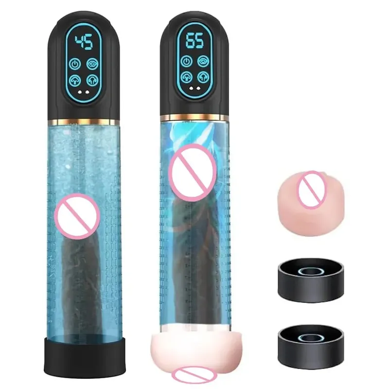 3IN1 Men Vibrator Penis Pump Penis Enlarger Extender Electric Vacuum Pump Penis Sleeve Male Masturbator Sex Toys for Men
