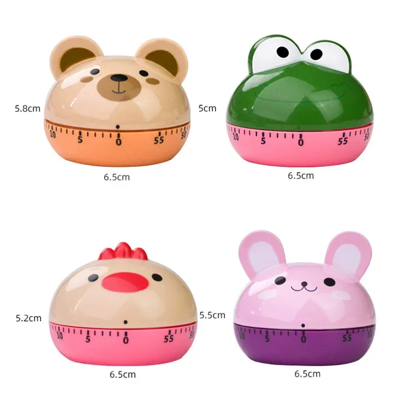 Mechanical Kitchen Timer with Cartoon Animal Pattern Cooking Alarm SCountdown Timer — image 4