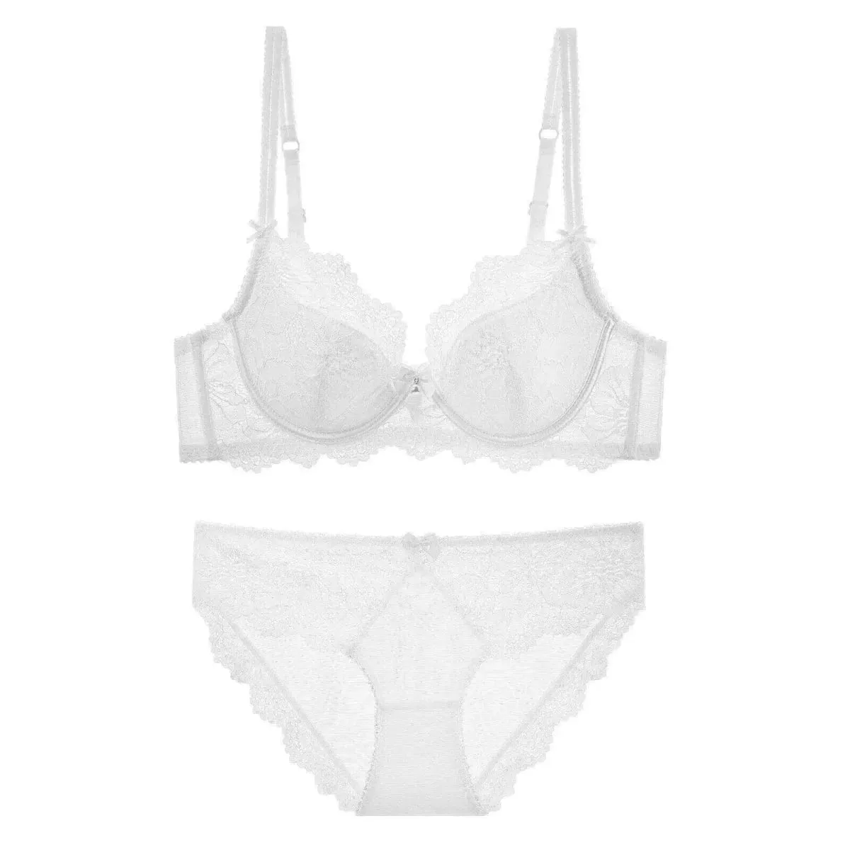 Ladies Embroidered Lace Bra Underwear Set with Soft Steel Hoop Soft and Breathable Two Piece Set Close Fitting Underwear — image 6