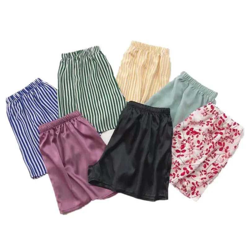 100% Mulberry Silk Men Boxer Underwear Couple Rubber Band Thin Short Home Pants Promotion Woman Can Wear — image 16
