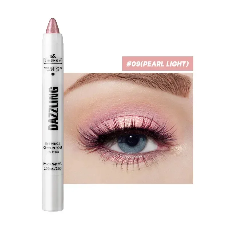 12 Colors Pearlescent Eyeshadow Pencil Waterproof Long Lasting Glitter Shimmer Eye Shadow Pen Eyeliner Stick Eyes Makeup Tools — image 14