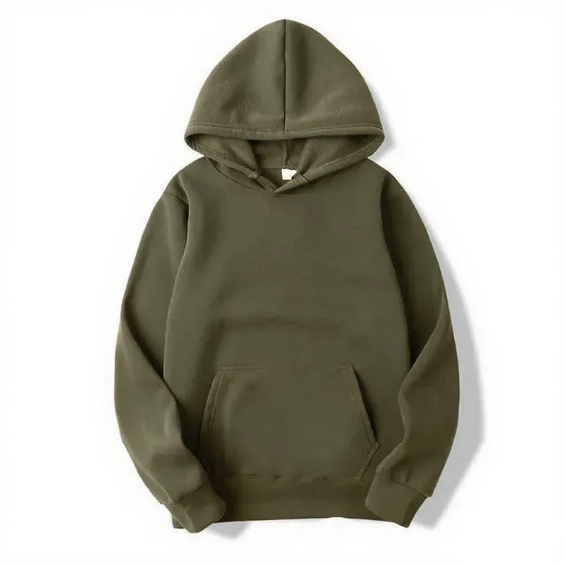 2025 Men's Solid Color Hooded Sweaters Men's Warm Wool Sweater Fashionable Street Clothing Loose Breathable Jersey Brand Hooded — image 17