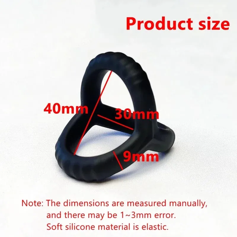 Penis Ring Reusable Silicone Semen Cock Ring Penis Enlargement Delayed Ejaculation Sex Toys For Men — image 5