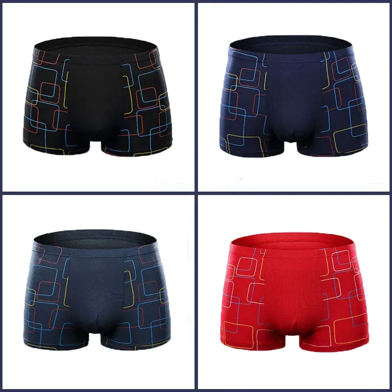 4PCS Mens Boxer Shorts Modal Underwear Sexy Striped Underpants Breathable Boxers Bamboo Fiber Panties Male Plus Size XXL-7XL — image 23