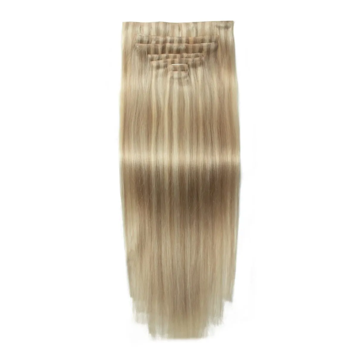 Bezešvé PU prodlužování vlasů Clip In Skutečné přírodní Neviditelné PU pásky Útkové Clip Ins Stroj Remy 12-24inch Invisible Clip Ins 7PCS