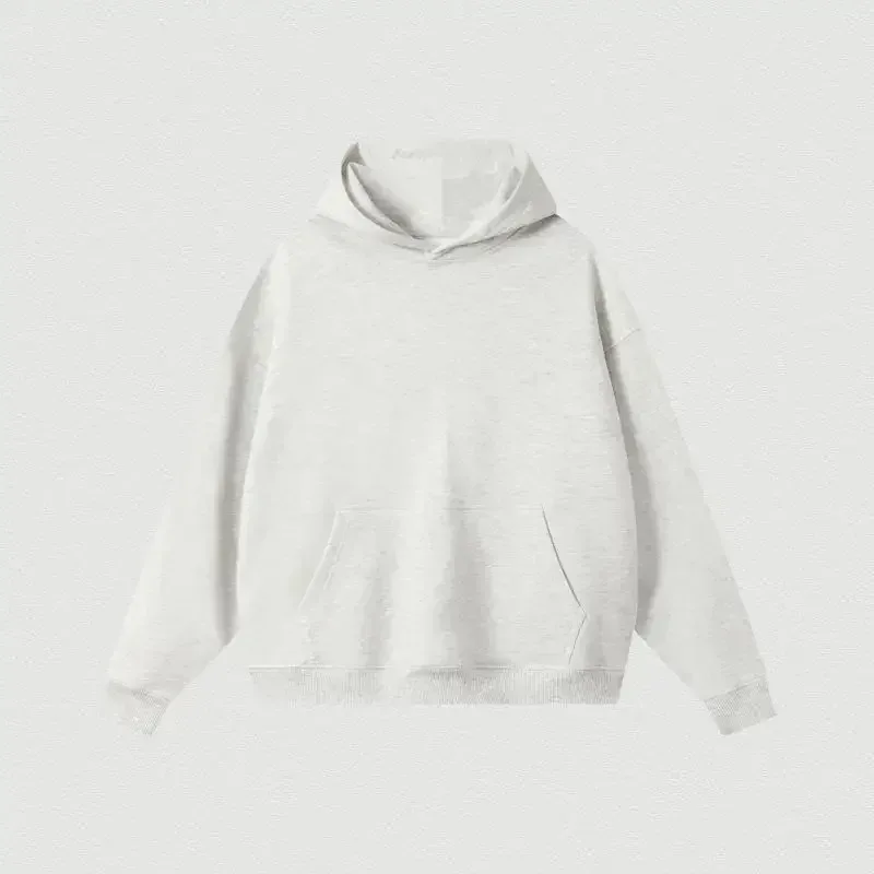 400GSM Oversized Frency Terry Autumn Winter Casual Cotton Men Woven High Quality Top Solid Color Hoodies Sweatshirt Streatwear — image 4