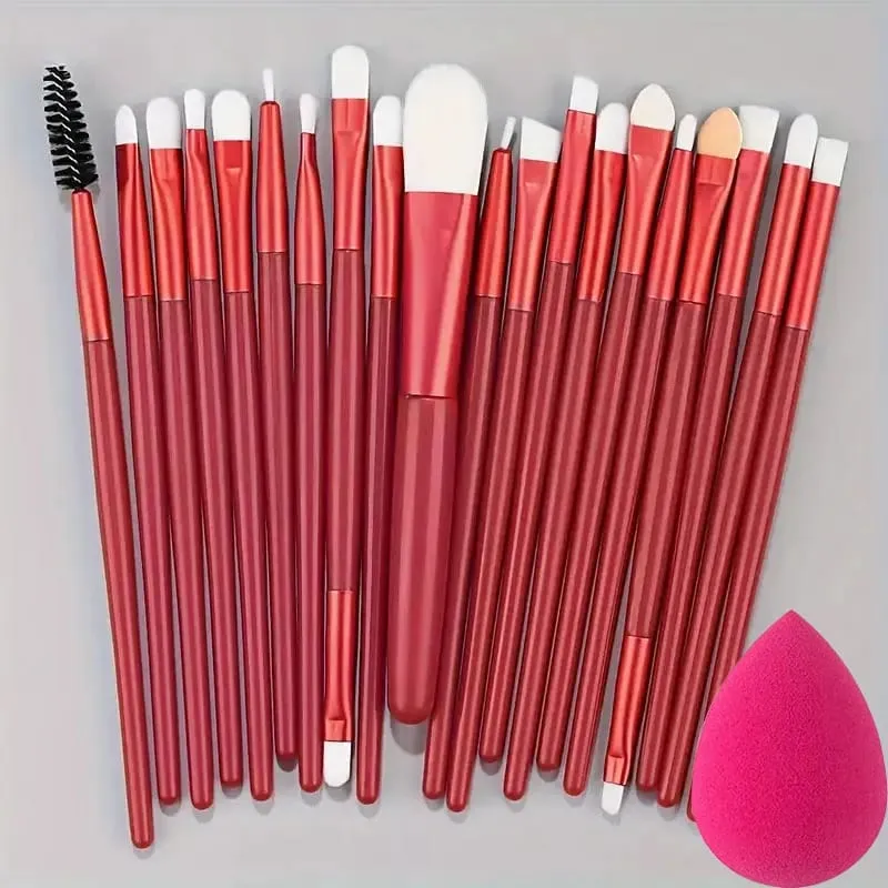 20PCS Makeup Brushes Set for Cosmetics Foundation Blush Powder Eyeshadow Kabuki Blending Brush With Powder Puff Beauty Tools — image 16