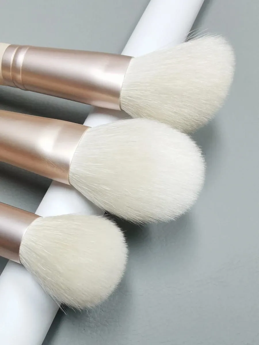 Blush Brush Bronzer Natural Goat Hair Pink Multifunctional Contour Foundation Makeup Brushes Beauty Tools — image 5