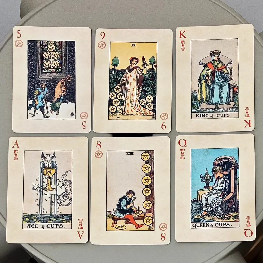 Mazzo di carte da gioco RWS: mazzo da poker da 78 carte illustrato con immagini RWS combina tarocchi e carte da gioco 9 * 6 cm a doppio rilievo — image 6