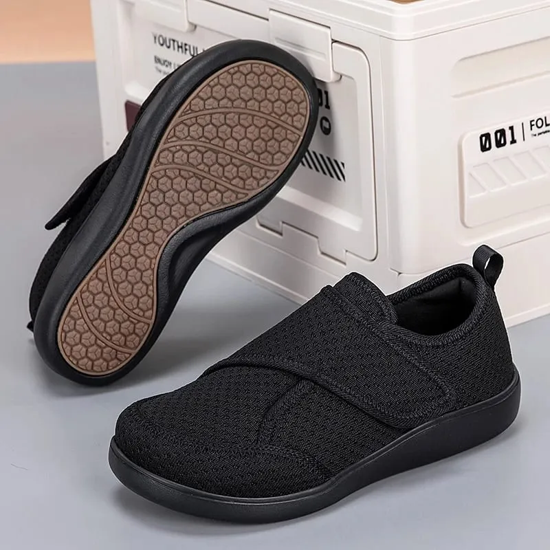 Zapatos abiertos para personas mayores, zapatos para diabéticos ajustables, grasa del pie hinchado, juanete ancho Hallux Valgus, ortopedia, eversión del pulgar, hombres y mujeres — image 6