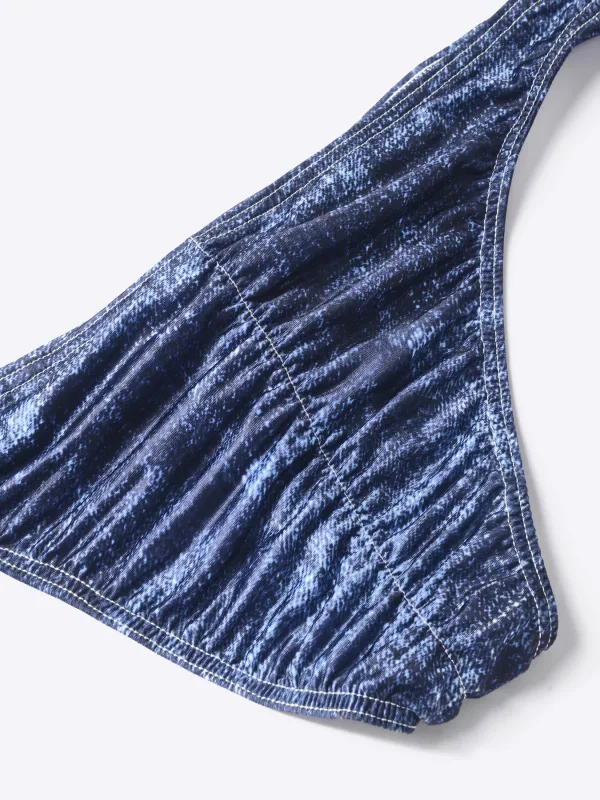 Printed Briefs for Men Butt-lifting Bikini Briefs Cuecas Male Wrinkle Back Mini Panties Sexy Slip Hombre Mens Pouch Lingerie — image 9