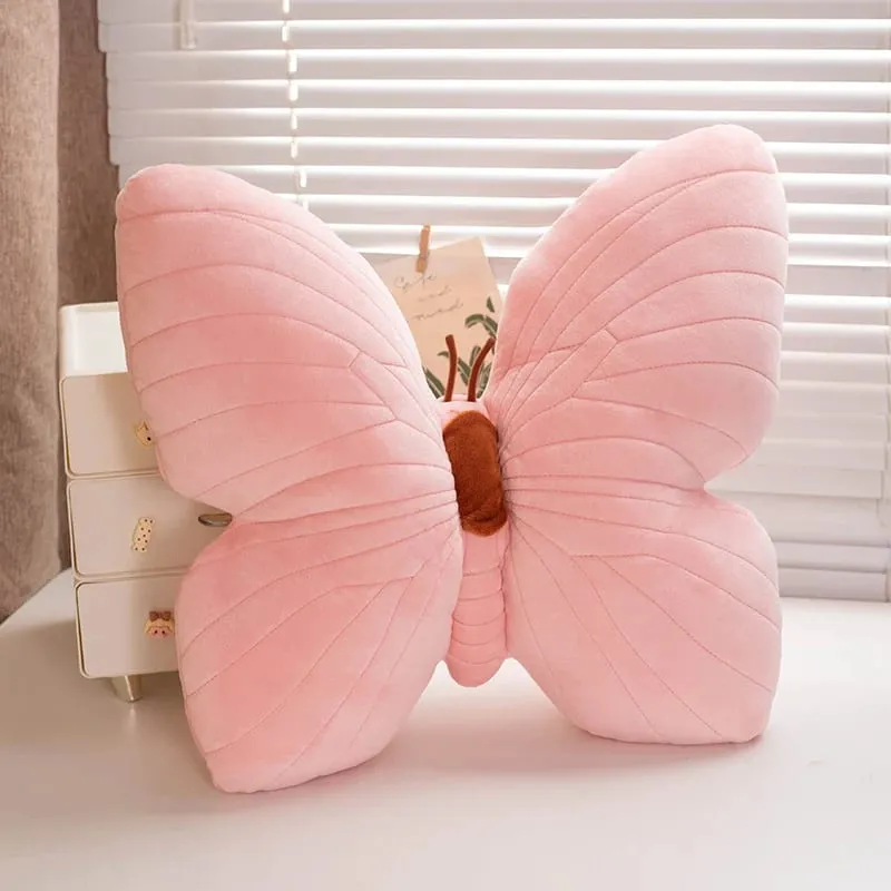 INS Butterfly Pillow Pink Blue Butterfly Plush Toy Stuffed Soft Sofa Home Decoration Throw Pillow Cushion