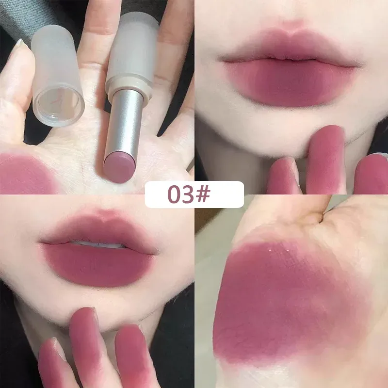 Matte Velvet Lipstick Cool Brown Silky Long Lasting Waterproof Non-stick Cup Lip Gloss Soft Mist Nude Tint Lipstick Lip Makeup — image 11