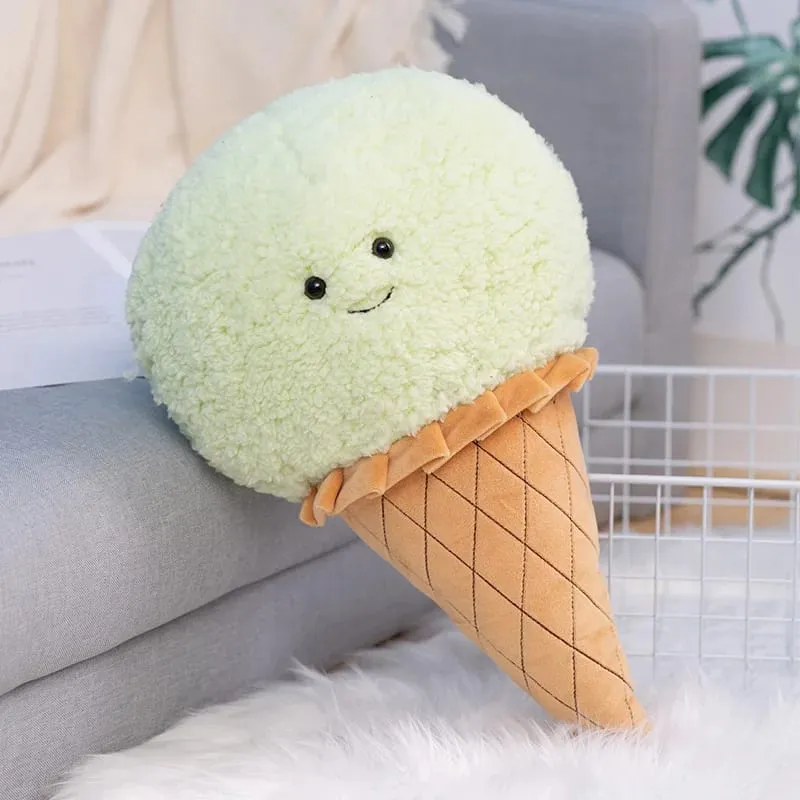 46cm Cute Cartoon Ice cream Plush Toy Stuffed Food Snack Pillow Cushion Cone Kids Toys Kawaii Room Decor Birthday Gift for Kids — image 11