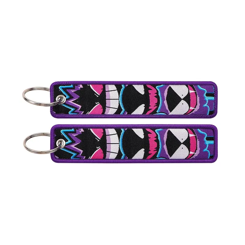 Japanese Anime Elf Monsters Keychain for Cars Backpack Key Holders Embroidery Keyrings Key Tag Jet Tag Accessories Gifts 1pcs — image 16