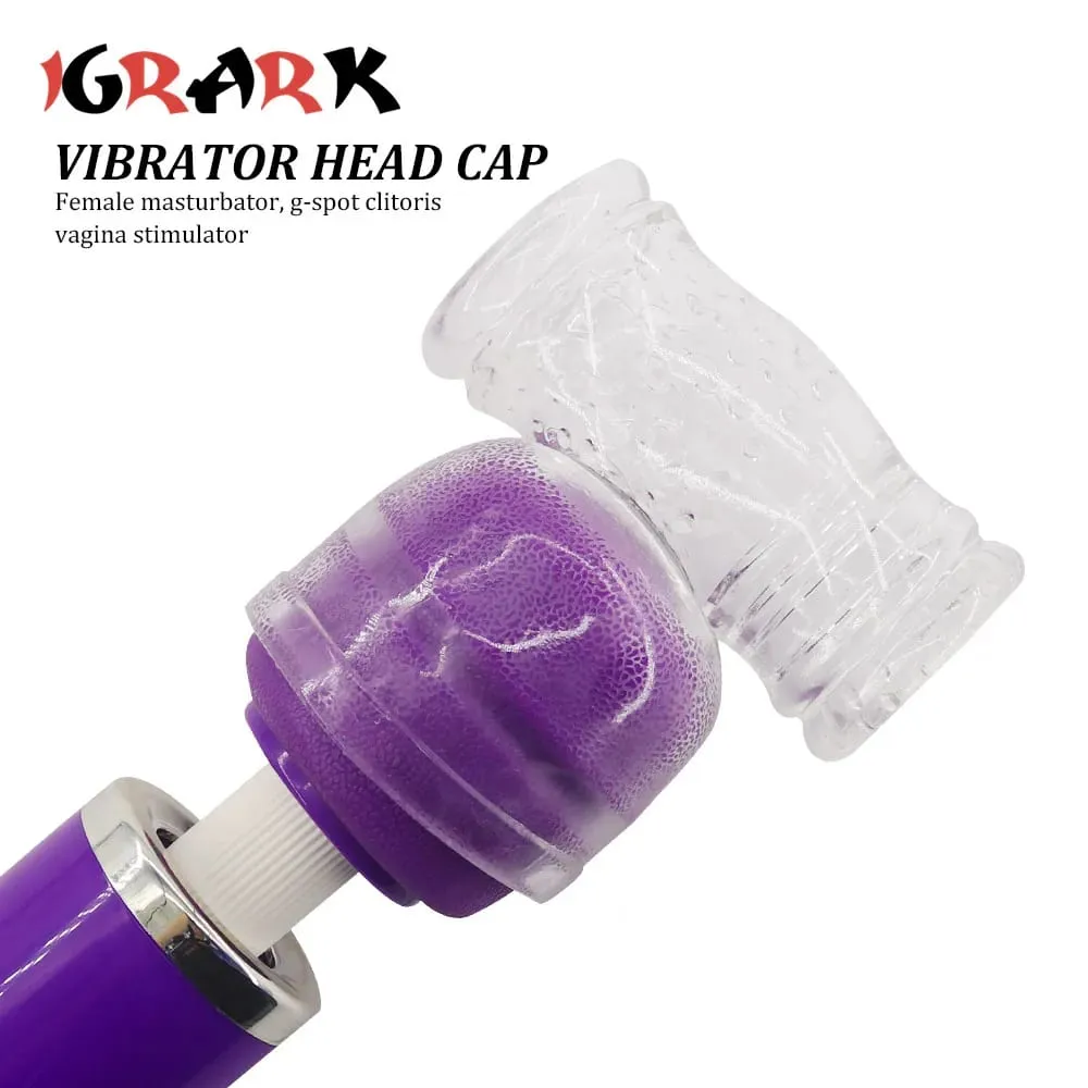 G-spot Stimulate Vibrator Head Cover Erotic Accessories Magic Wand Attachment Silicone AV Rod Head Cap Adult Sex Toys for Women — image 2