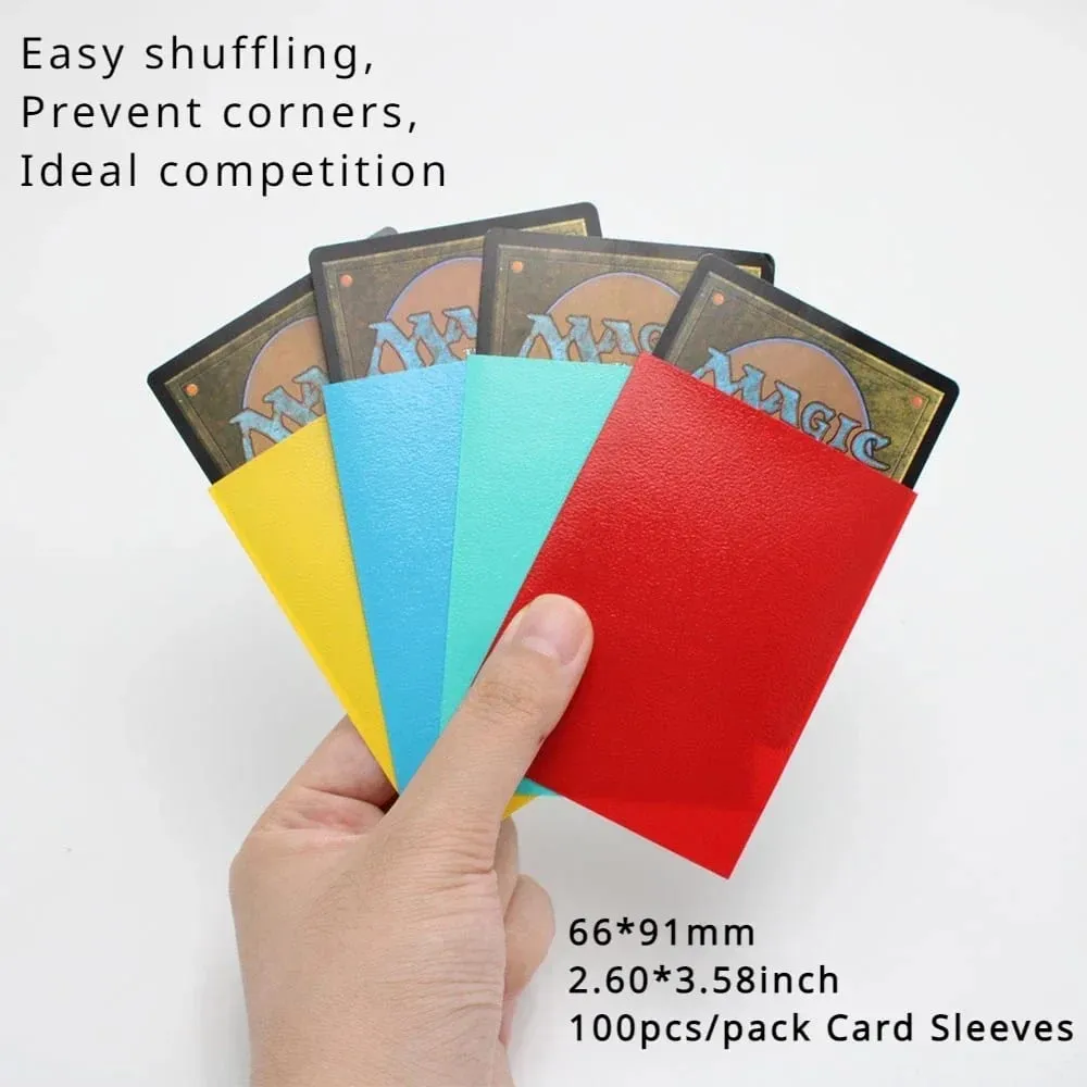 100PCS 66x91mm Matte Colorful Standard Size Card Sleeves TCG Trading Cards Protector Tarot Shield Board Games Magical Cover PKM — image 2