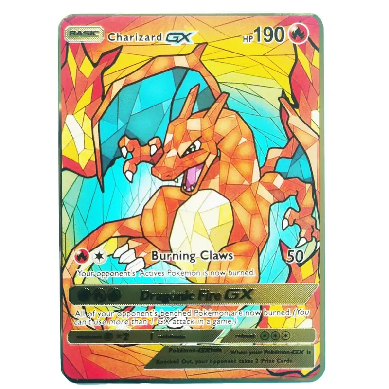 Van Gogh Museum Pokemon English Metal Card Anime Pikachu Charizard Mewtwo Shiny Letters Game Collection Card Kids Toy Gifts — image 19