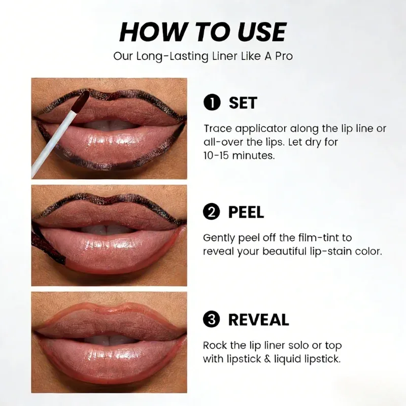 24 Hours Long Lasting Peel Off Lip Tint Waterproof Lip Stain Tattoo Lip Gloss Lip Makeup — image 5