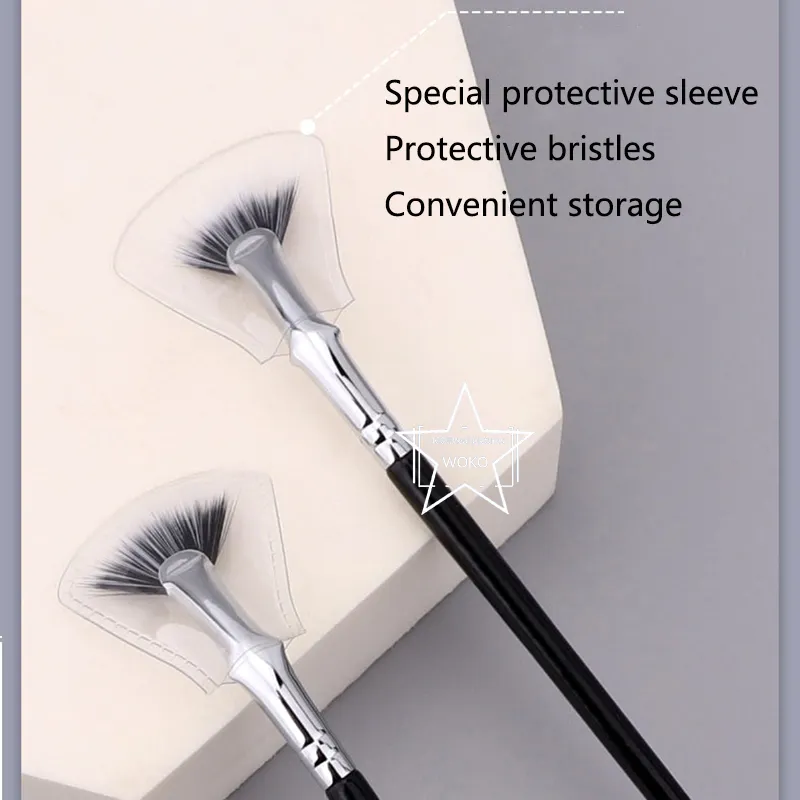 Brosse à cils en éventail, brosses à cils courbées, petite brosse en éventail, Mini brosse à cils professionnelle, outil de maquillage — image 5