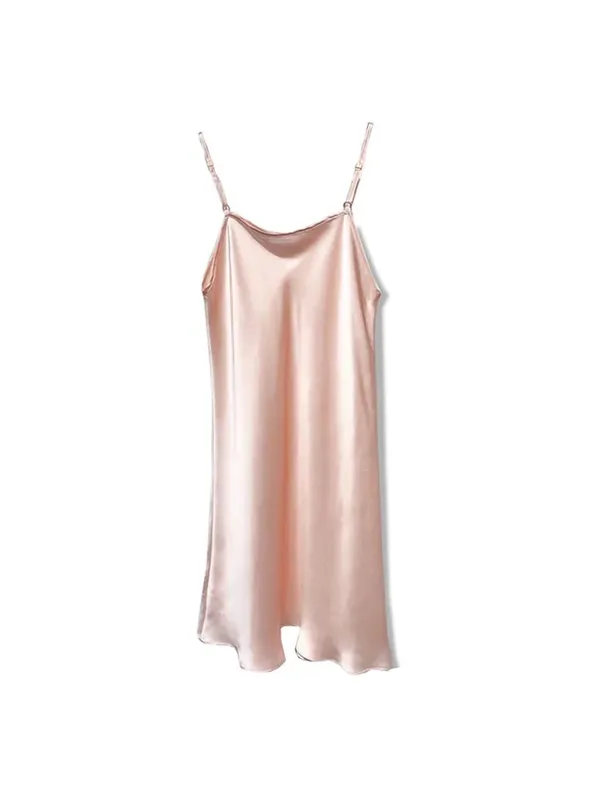 SuyaDream Woman Mini Dress 19mm 100%Real Silk Sleeveless Solid Spaghetti Strap Sleep Dresses 2025 Elegant Chic Clothes — image 11