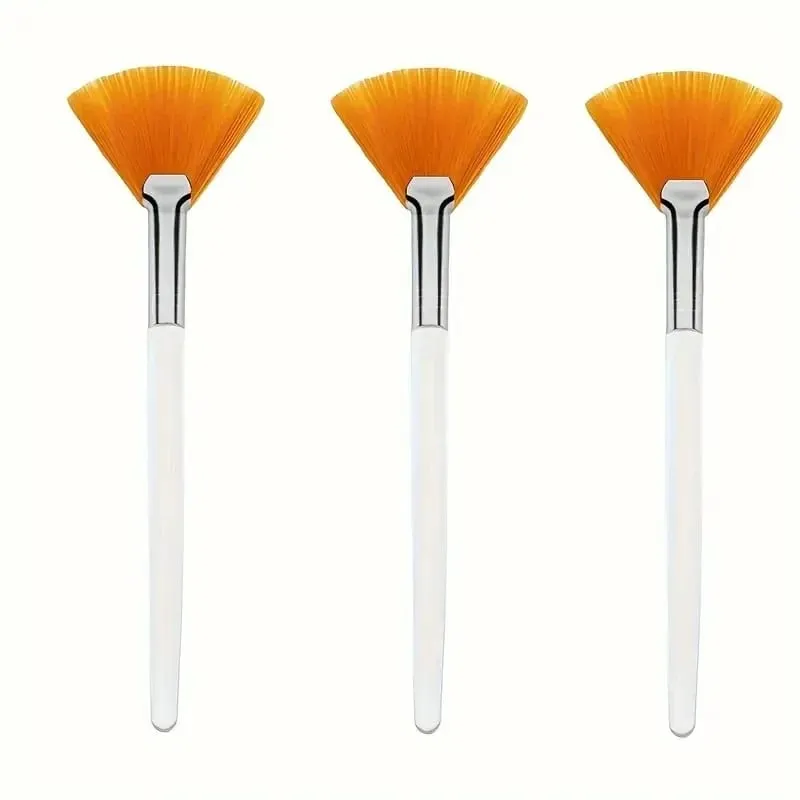 3/6/12pcs Fan Brush Facial Mask Brushes Multi Use Soft Fan Face Makeup Brush Acid Applicator for Women Girls Cleansing Tools