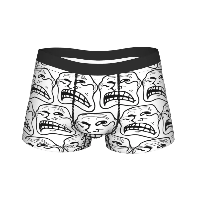Rage การ์ตูน Trollfac Trunk ตลกกระเป๋าชุดชั้นในขายร้อนรูปแบบนักมวยสั้นสบายกางเกงผู้ชาย PLUS ขนาด