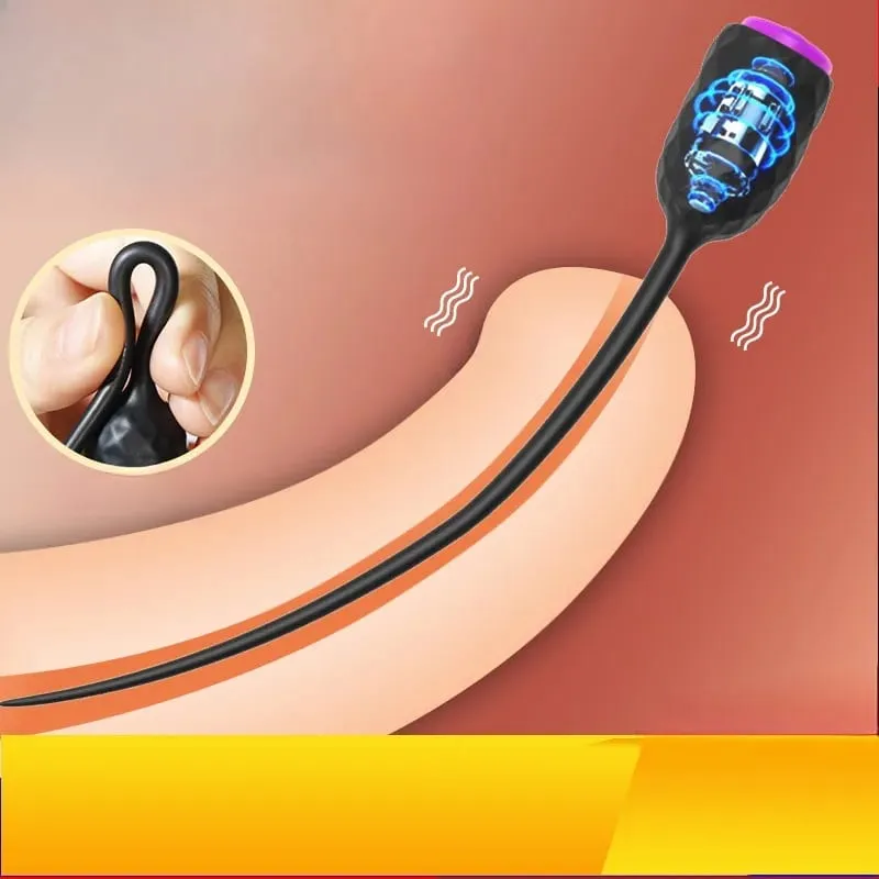 Long Urethral Vibrator Catheter Urethra Sound Dilator Massager 10 Speed Dildo Vibrator Catheter Penis Plug Sex Toys for Men Gay — image 1