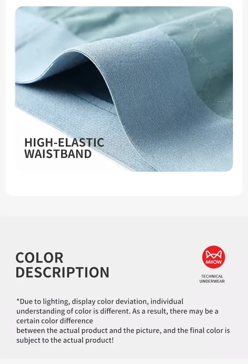 MiiOW 3 Chiếc Liền Mạch Ice Silk Nam Quần Lót Boxer Mùa Hè Lưới Thoáng Khí Quần Lót Nam Kháng Khuẩn Quần Lót Nam Võ Sĩ Quần Đùi — image 17