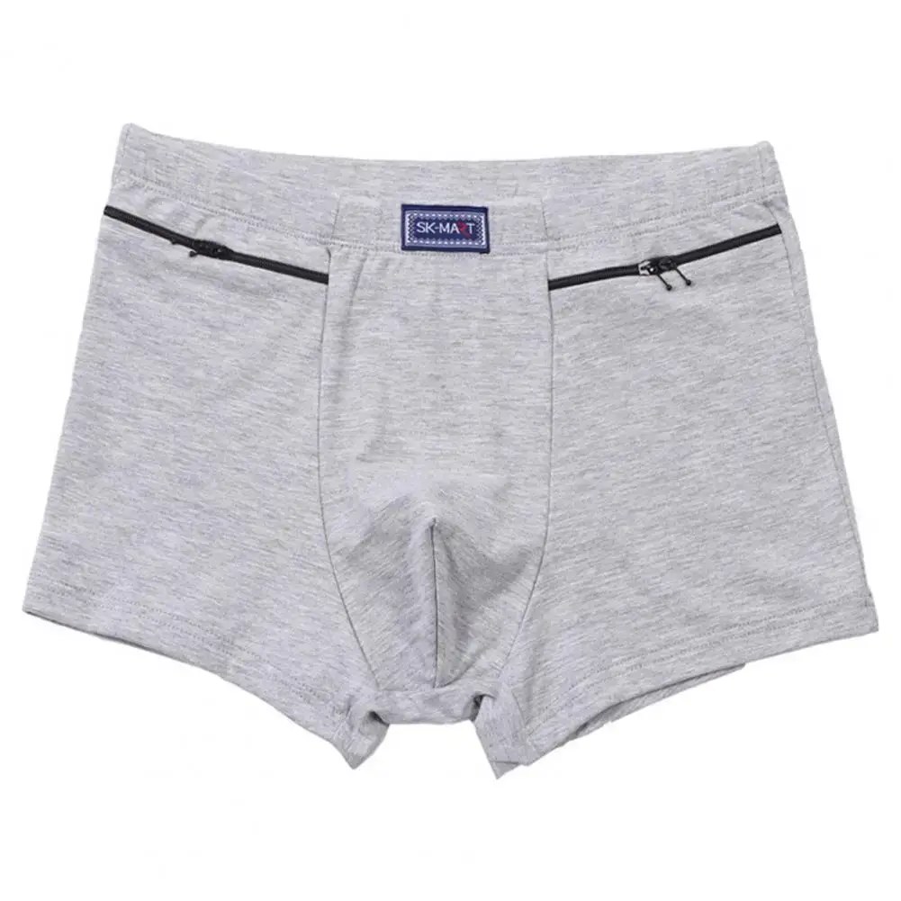 Ropa interior con bolsillos para hombre, calzoncillos bóxer antirrobo, bragas elásticas sin costuras para hombre, pantalones cortos de algodón con forma de U, calzoncillos para uso diario — image 4