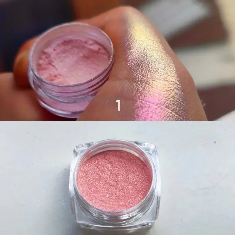 Glitter Eyeshadow Powder Long Lasting Chrome Chameleon Holographic Eyeshadow Powder Pigment Eye Makeup For Women Cosmetic — image 8