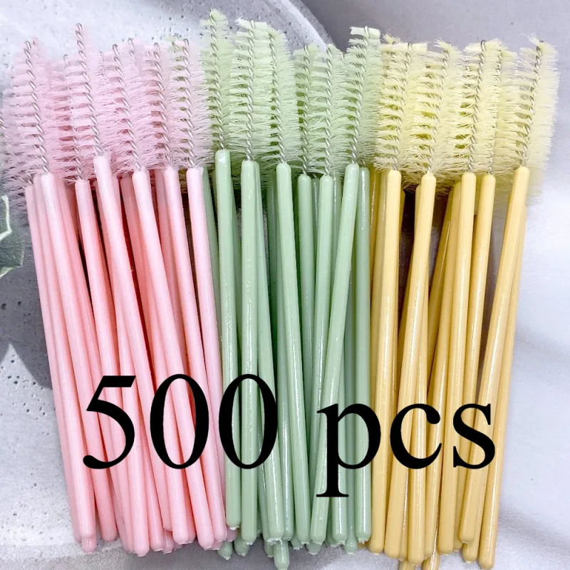 Zanse 50/500pcs Wenkbrauw Wimper Borstels Wimper Spoolies Mascara Wands Applicator voor Wimperverlenging Make-Up Tool — image 13