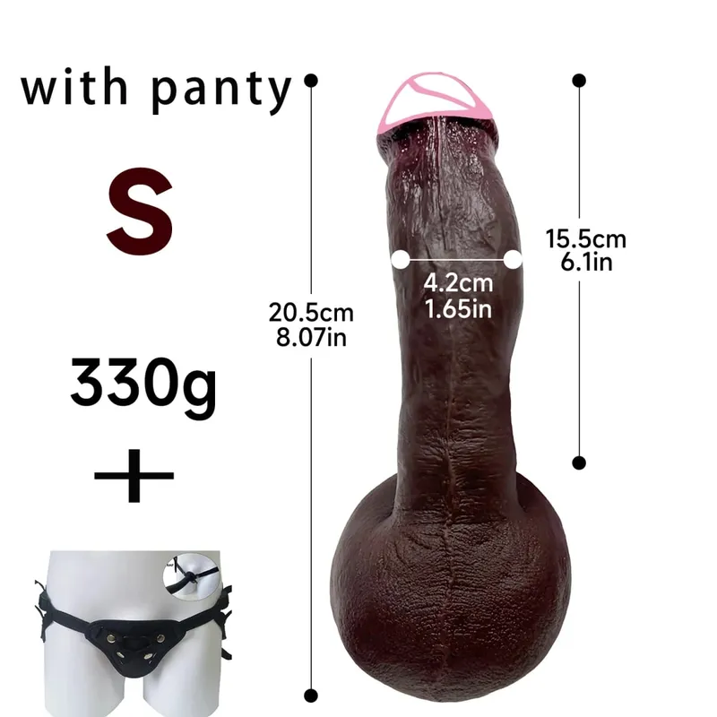 3 Sizes Soft Skin Feel Realistic Thick Dildo Adult Masturbation Silicone Dick Big Penis Anal Plug 18+ Sex Toy for Men Women Gay