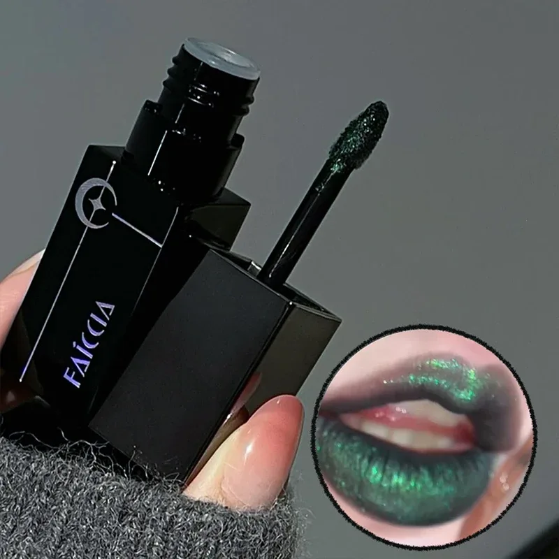 8 Colors Glitter Watery Lip Gloss Diamond Pearlescent Metallic Lipstick Lasting Moisturizing Non-Sticky Halloween Party Makeup — image 4